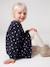 Robe manches longues fille écru+marine - vertbaudet enfant 
