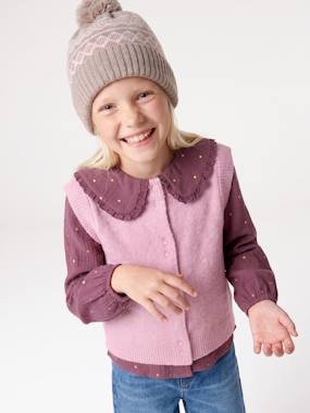 Knitted hat, snood and gloves set for girls - vertbaudet enfant