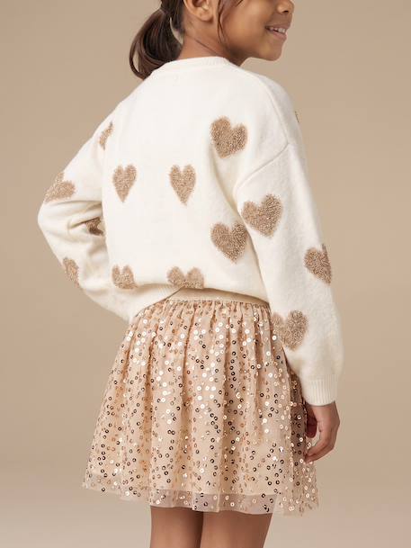Jupe fille à sequins doré - vertbaudet enfant 