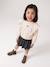 Robe manches longues fille écru+marine - vertbaudet enfant 