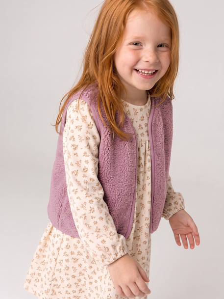 Ensemble robe 3 pièces enfant fille écru+mauve - vertbaudet enfant 