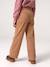 Wide Corduroy Paperbag Trousers for Girls bordeaux red+camel+mauve+navy blue+olive - vertbaudet enfant 