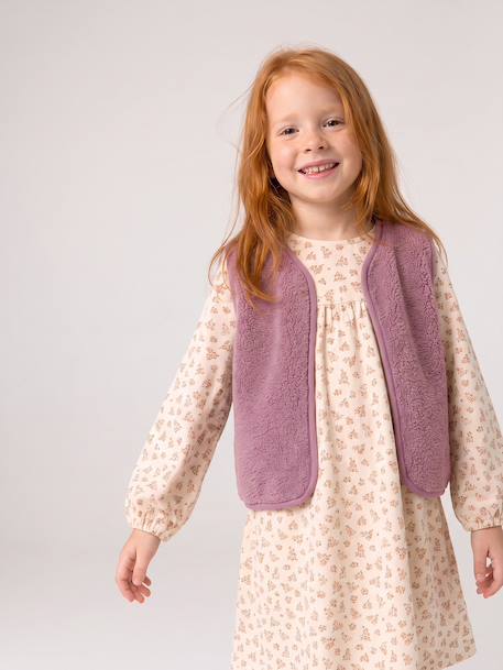 3-piece dress set for girls ecru+mauve - vertbaudet enfant 