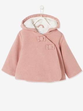 Manteau à capuche bébé fille lainage doublé et ouatiné  - vertbaudet enfant