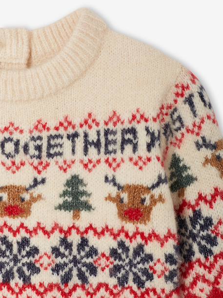 Pull de Noël bébé mixte Capsule Famille rouge - vertbaudet enfant 