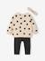 Sweatshirt + Leggings + Headband Ensemble for Baby Girls anthracite+navy blue+sand beige - vertbaudet enfant 