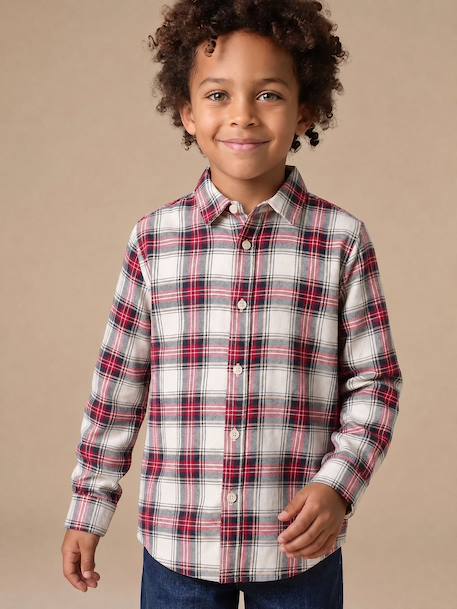 Shirt with bow tie for boys ecru - vertbaudet enfant 