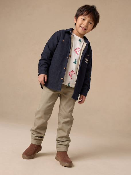 Pantalon garçon  fluide facile à enfiler garçon beige+bleu moyen+bleu nuit+terracotta+vert sauge - vertbaudet enfant 