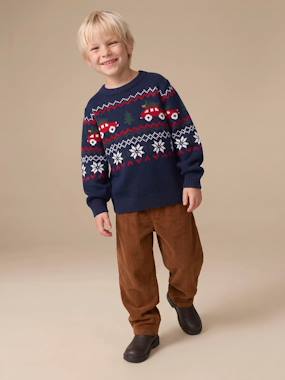 Wide-leg corduroy trousers for boys - vertbaudet enfant