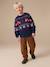 Wide-leg corduroy trousers for boys cappuccino+lichen - vertbaudet enfant 
