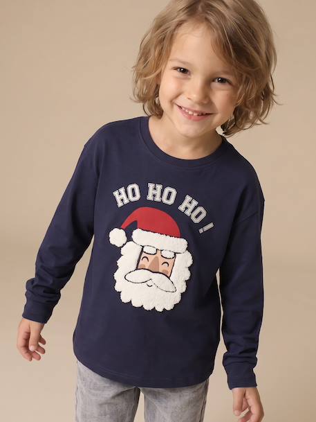 Christmas long-sleeved T-shirt for boys navy blue - vertbaudet enfant 