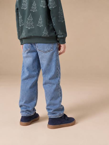 Loose-fit jeans for boys black+double stone - vertbaudet enfant 