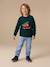 Jacquard jumper with long sleeves for boys dark green - vertbaudet enfant 