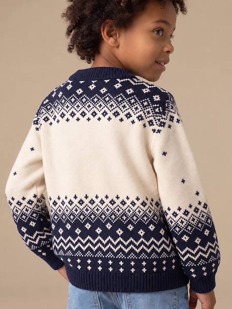 Pull de Noël garçon marine - vertbaudet enfant 