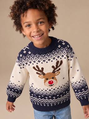 Pull de Noël garçon - vertbaudet enfant