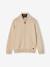 Gilet zippé col montant personnalisable garçon Bleu chiné+Ecru chiné - BROSS B 0294+vert chiné - vertbaudet enfant 