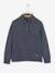 Gilet zippé col montant personnalisable garçon Bleu chiné+Ecru chiné - BROSS B 0294+vert chiné - vertbaudet enfant 