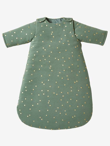 Baby Sleep Bag with Removable Sleeves, Green Forest Dark Green/Print - vertbaudet enfant 