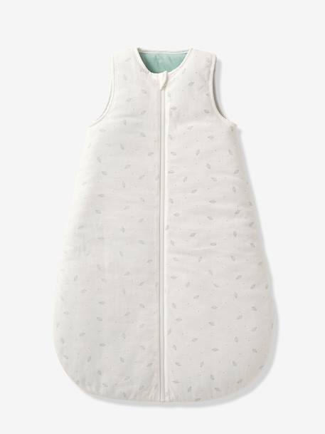 Baby Sleep Bag in Organic Cotton* with opening in the middle, Dreamy BROWN MEDIUM ALL OVER PRINTED+WHITE MEDIUM ALL OVER PRINTED - vertbaudet enfant 