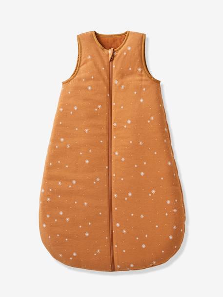 Baby Sleep Bag in Organic Cotton* with opening in the middle, Dreamy BROWN MEDIUM ALL OVER PRINTED+WHITE MEDIUM ALL OVER PRINTED - vertbaudet enfant 