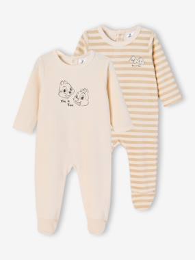 Lot de 2 pyjamas bébé Disney Tic et Tac - vertbaudet enfant