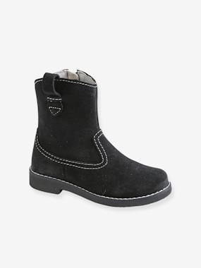 High Shaft Boots, in Leather, for Girls  - vertbaudet enfant