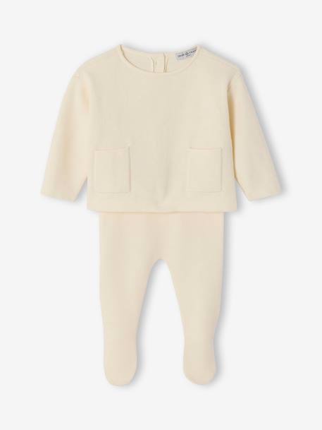 Customisable ENVIE DE FRAISE unisex baby knit set ecru - vertbaudet enfant 