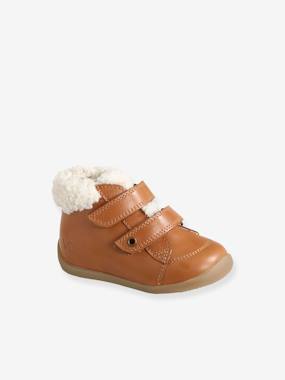 Shoes-Ankle Boots with Faux Fur for Baby Boys, Designed for First Steps