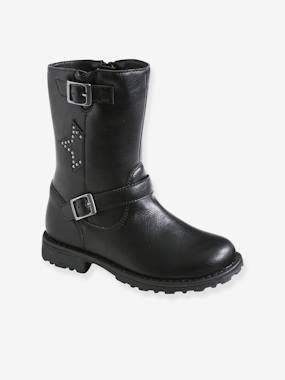 Shoes-Biker-Style Boots, for Girls
