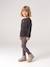 Legging fille doublé maille polaire bois de rose+encre+gris foncé+marron imprimé - vertbaudet enfant 