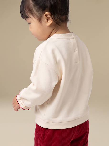 Baby girls' sweatshirt, shorts and tights set red - vertbaudet enfant 