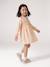 Robe courte fille manches longues cannelle+écru - vertbaudet enfant 