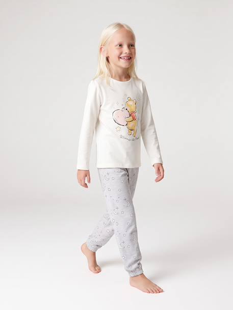 Long-sleeved pyjamas Winnie for girls marl grey - vertbaudet enfant 