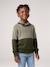 Knit snood neck jumper for boys green+navy blue - vertbaudet enfant 