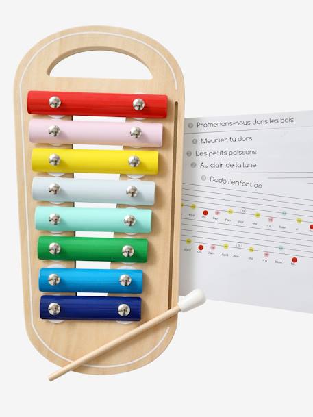 Xylophone avec partitions en bois FSC® multicolore - vertbaudet enfant 