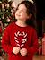 Christmas Gift Box with Jacquard Knit Reindeer Jumper + 2 Scrunchies for Girls ecru+pale pink+red - vertbaudet enfant 