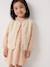 Robe courte fille manches longues cannelle+écru - vertbaudet enfant 