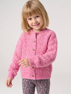 Gilet fille loose maille mousseuse - vertbaudet enfant