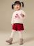Baby girls' sweatshirt, shorts and tights set red - vertbaudet enfant 