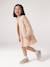 Short dress with long sleeves for girls cinnamon+ecru - vertbaudet enfant 