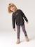 Leggings Lined in Polar Fleece for Girls BROWN LIGHT ALL OVER PRINTED+dark grey+dusky pink+ink blue - vertbaudet enfant 