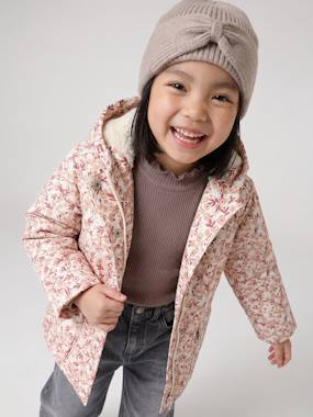 Rib Knit Beanie with Fancy Bow, for Girls - vertbaudet enfant