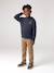 Hooded jumper for boys marl blue - vertbaudet enfant 