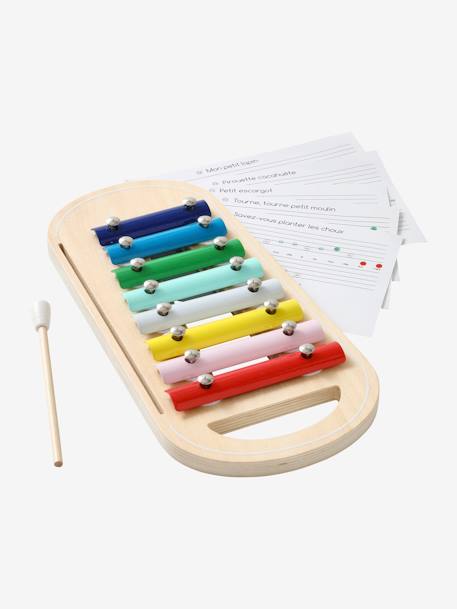 Xylophone avec partitions en bois FSC® multicolore - vertbaudet enfant 