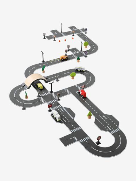 Circuit de voitures en bois FSC® multicolore - vertbaudet enfant 