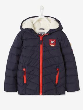 -Ski Jacket with Hood & Sherpa Lining for Boys