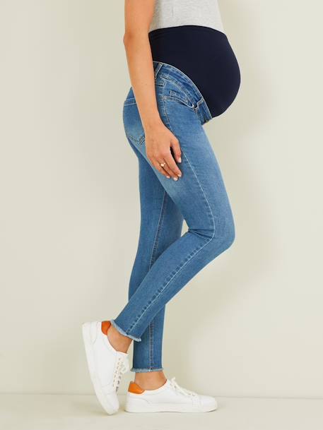 7/8 Maternity Slim Fit Jeans with Tears Light Denim Blue - vertbaudet enfant 
