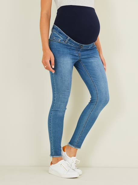 Jean de grossesse skinny effiloché Denim bleached - vertbaudet enfant 