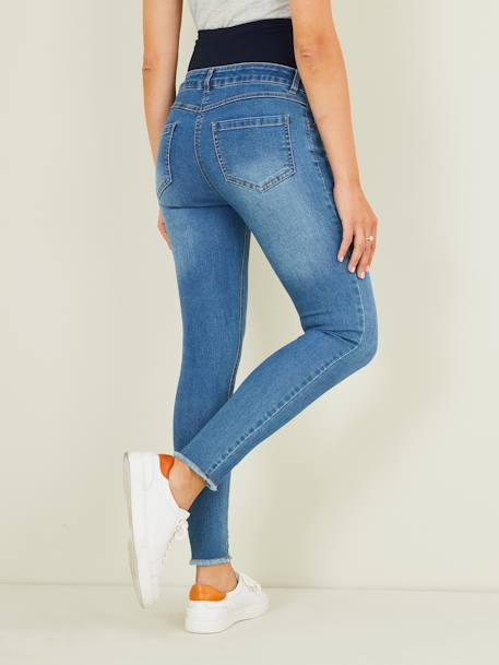 Jean de grossesse skinny effiloché Denim bleached - vertbaudet enfant 