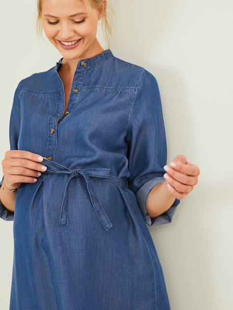 Robe de grossesse et allaitement en denim léger Stone - vertbaudet enfant 